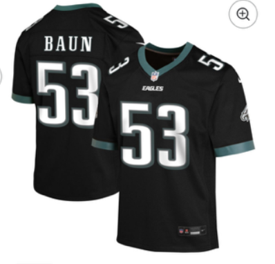 Men 2026 Philadelphia Eagles #53 Baun black Nike Limited NFL Jersey->new york giants->NFL Jersey